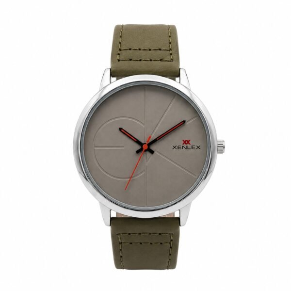 WhatsApp Image 2026-07-26 at 6.59.08 PM (1) XENLEX – Green Dial Leather Strap Watch For Men