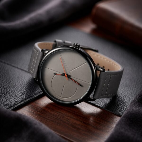 XENLEX – Grey Dial Leather Strap Watch For Men | WB-14