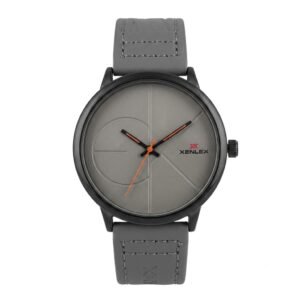 WhatsApp Image 2026-07-26 at 7.05.09 PM (4) XENLEX – Grey Dial Leather Strap Watch For Men | WB-14
