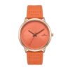 XENLEX – Orange Dial Leather Strap Watch For Girls | WB-12