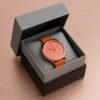 XENLEX – Orange Dial Leather Strap Watch For Girls | WB-12