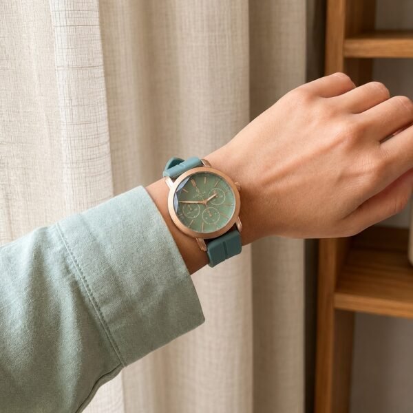 WhatsApp Image 2026-07-28 at 2.45.36 PM (2) Crystal Time – Green Dial Magnet Lock Watch | WB-09