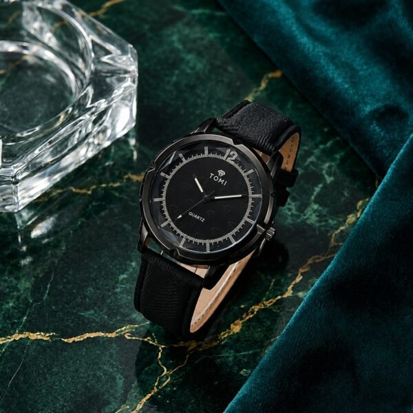 WhatsApp Image 2026-07-28 at 2.55.52 PM (4) TOMI Crystal – Black Leather Strap Quartz Watch For Men | WB-08