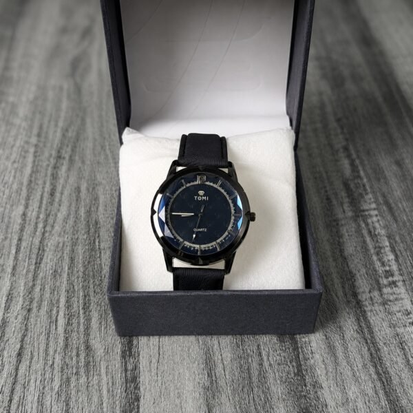 WhatsApp Image 2026-07-28 at 2.55.52 PM (6) TOMI Crystal – Black Leather Strap Quartz Watch For Men | WB-08