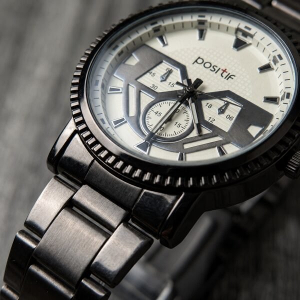 WhatsApp Image 2026-07-30 at 2.07.22 PM (5) Positif Chronograph – Black Chain White Dial Watch For Men | WB-03