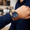 WhatsApp Image 2026-07-30 at 2.21.19 PM (2) TOMI Chronograph – Blue Dial Brown Leather Watch For Men | WB-02