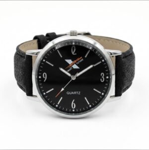 X Future Smart Quartz – Classic Black Leather Watch For Men | WB-01