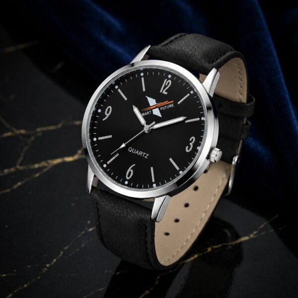 WhatsApp Image 2026-07-30 at 2.35.23 PM (2) X Future Smart Quartz – Classic Black Leather Watch For Men | WB-01
