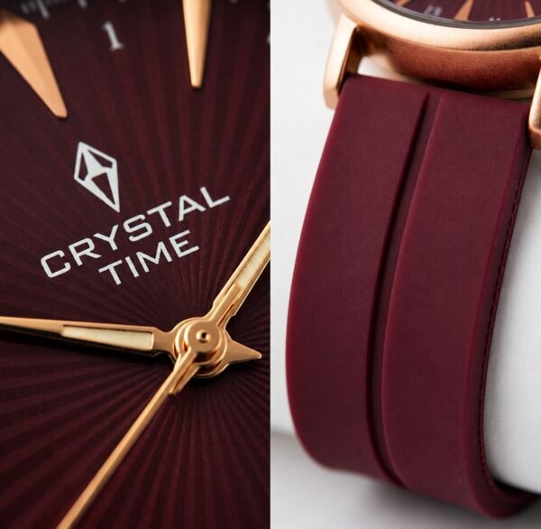 WhatsApp Image 2026-08-04 at 4.20.47 PM (2) Crystal Time Luxe - Maroon Dial Rose Gold Ladies Watch