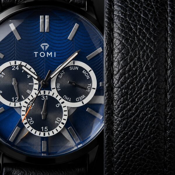 WhatsApp Image 2026-08-04 at 4.31.47 PM (2) TOMI Diamond Cut - Premium Chronograph Leather Watch For Men | TM-08